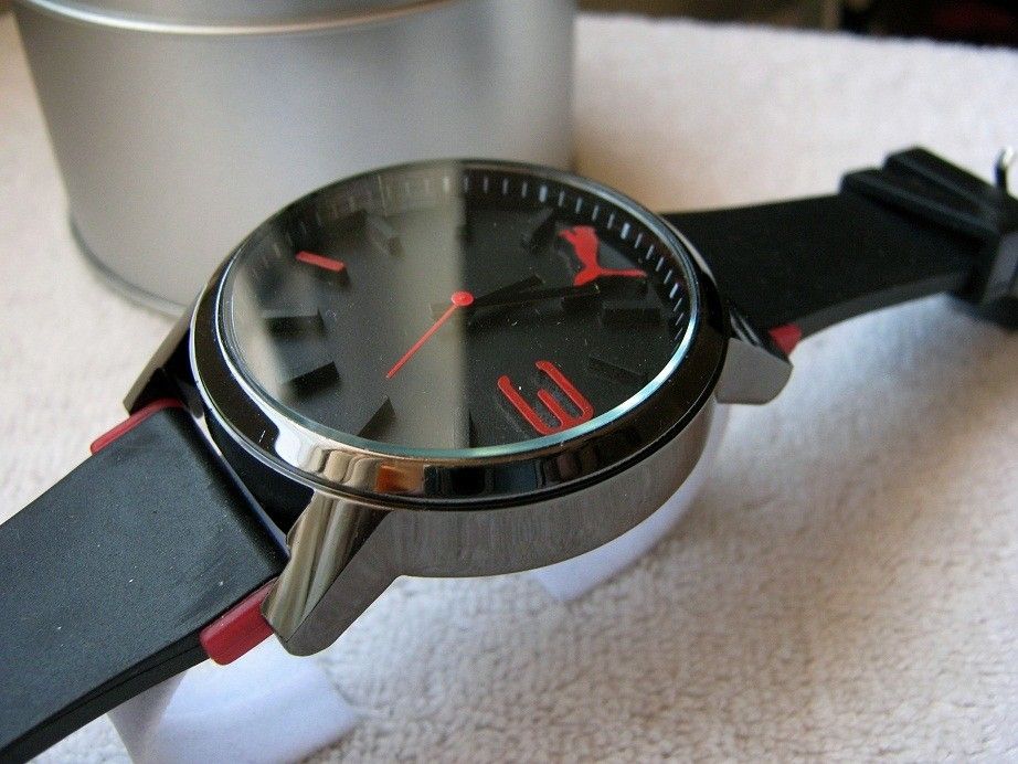 reloj puma hombre negro rojo reloj puma hombre negro rojo