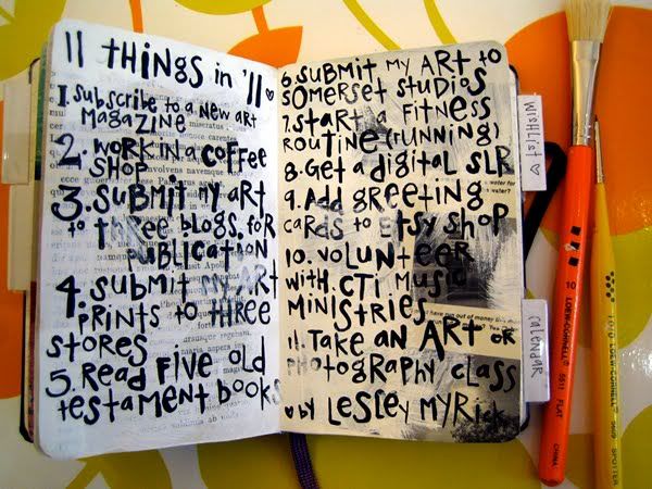 Lesley Myrick 2011 New Years Resolutions