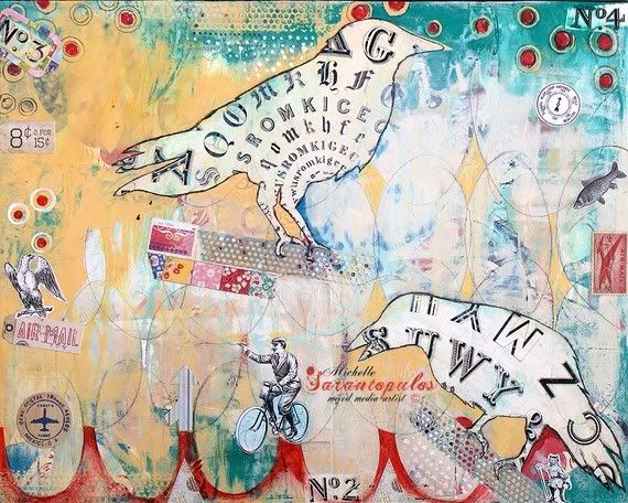 Michelle Sarantopulos Mixed Media Artwork on Etsy