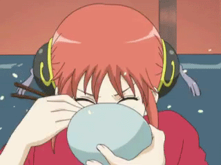 Kagura eating