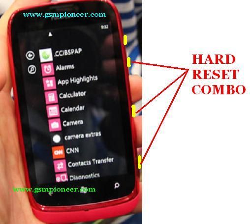 Как сделать хард ресет на lumia 720