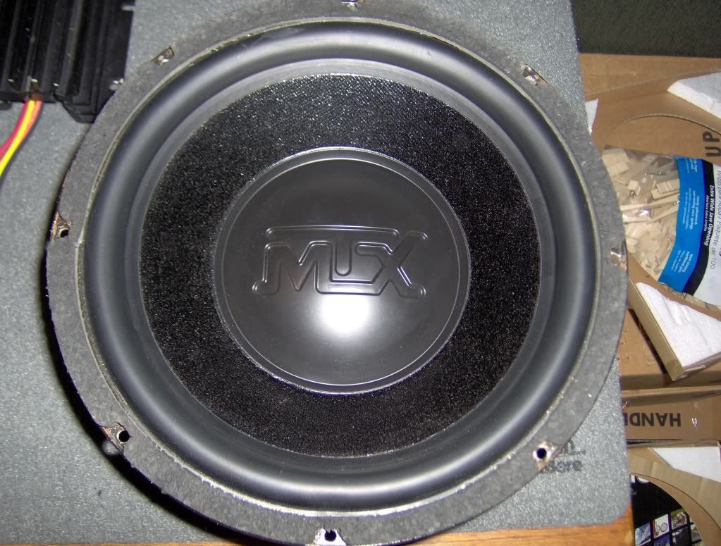 mtx black gold subwoofer