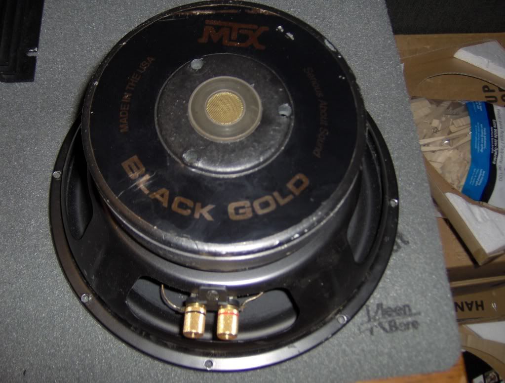 mtx black gold subwoofer