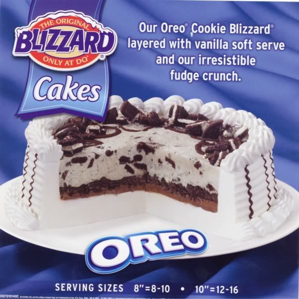 Dairy Queen Ice Cream Cake