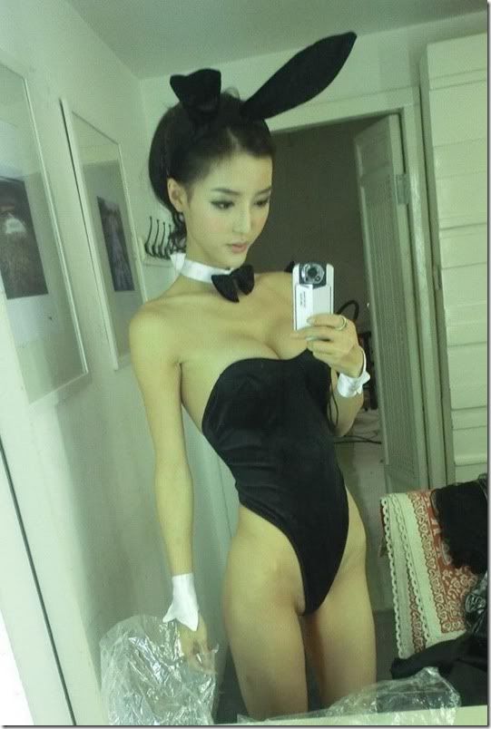 Li Yingzhi sexy bunny dress self sh 1, girl xinh, gai xinh, gai xinh, anh girl xinh,  Li Yingzhi   Thỏ sexy
