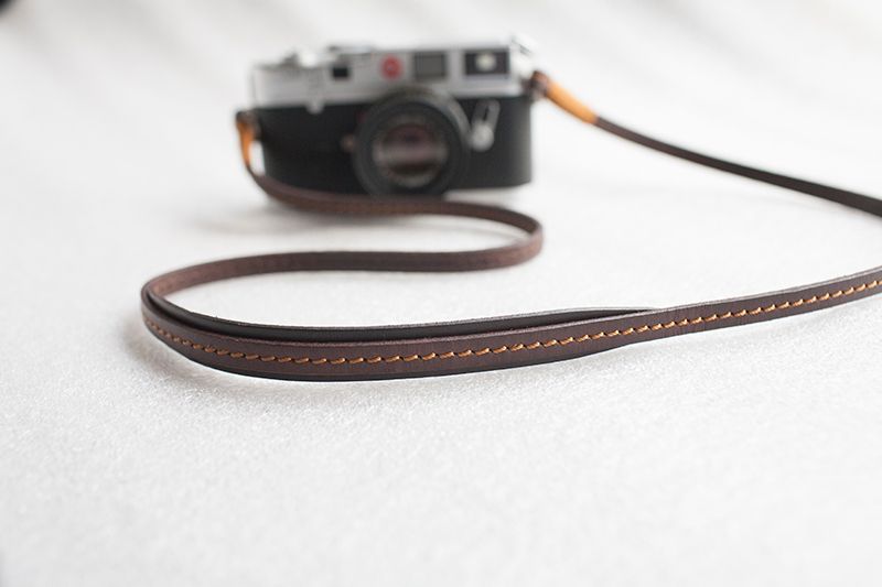 Handmade vintage Leather camera strap Leica brown 2702 eBay