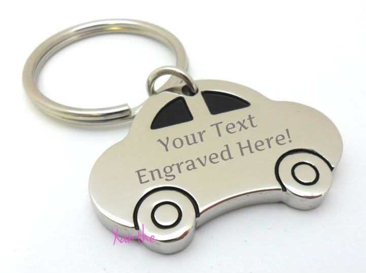 Personalised Engraved Car Design and Shape Metal Keyring With Box eBay