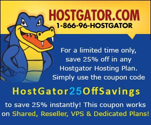 Save 25% off on HostGator Hosting Plans!