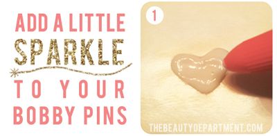 DIY Glitter Bobby Pins