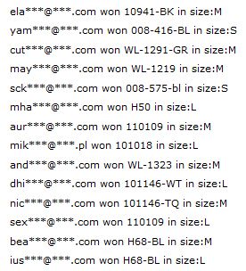 OASAP Super Giveaway Winners!