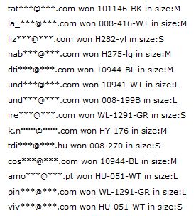 OASAP Super Giveaway Winners!