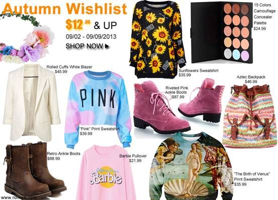 Romwe Autumn Wishlist