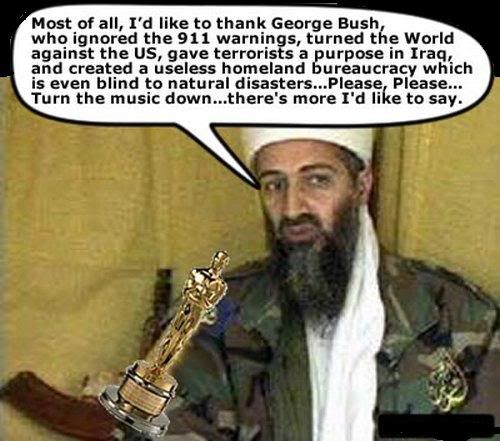 osama bin laden bush. Bush and Osama Bin Laden.
