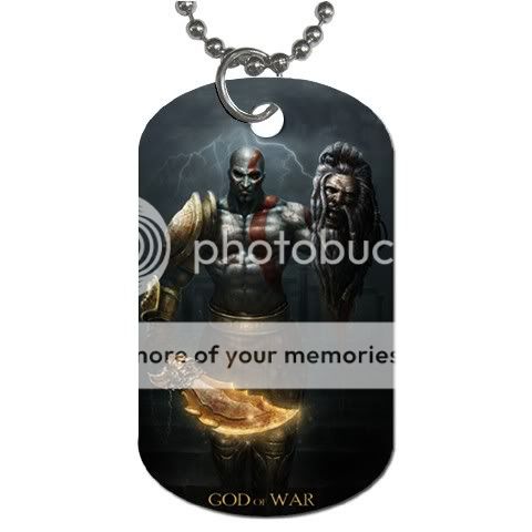 New Dog Tag Pendant Key Chain gow god of war ps3 kratos  