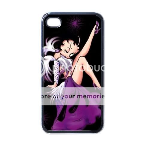 New iPhone 4 Case Hard Cover Case Black Betty Boop  