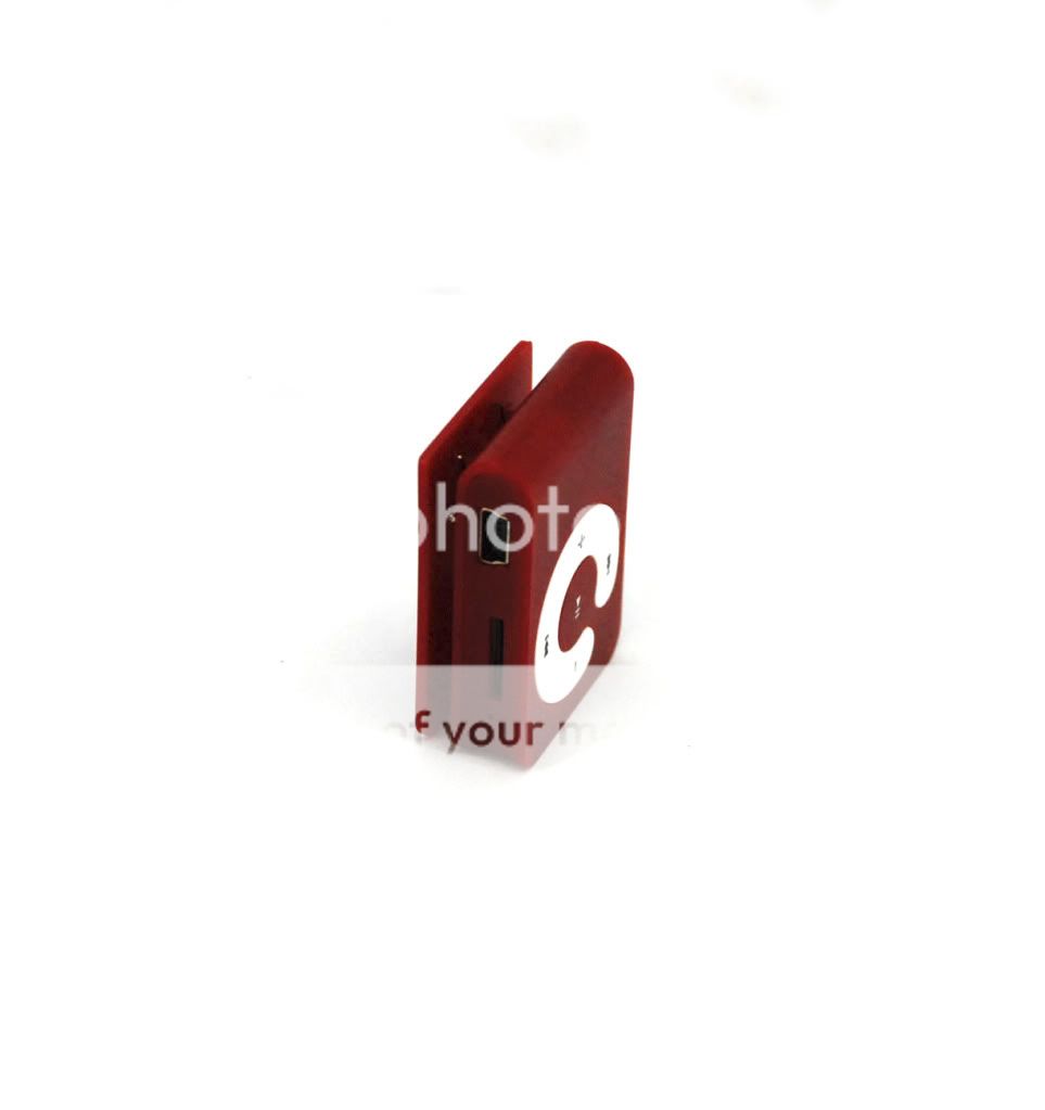 Clip  Player support up to 8GB Micro SD card red  