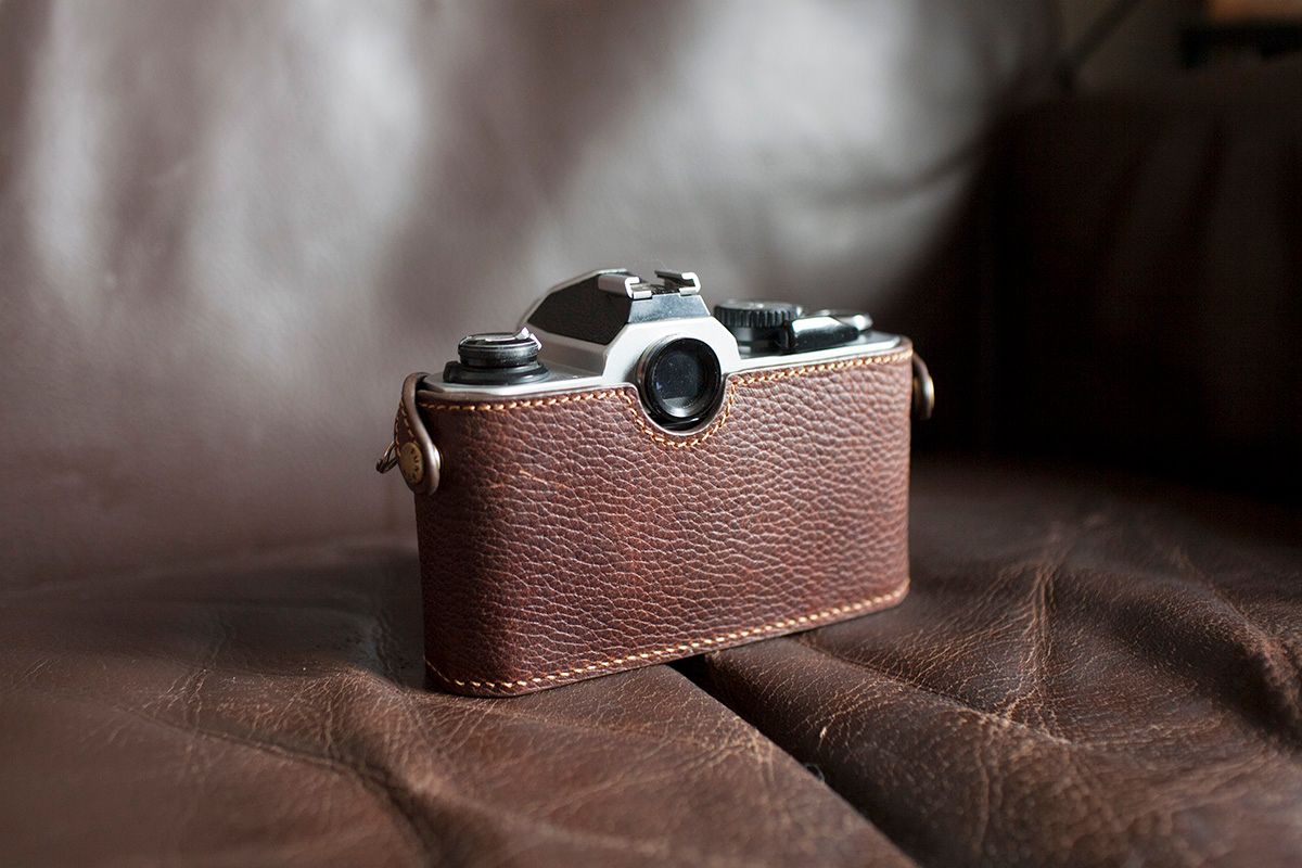 Genuine Real Leather Half Camera Case Bag Cover for Nikon FM2 FM FM2n FE FE2 DB eBay