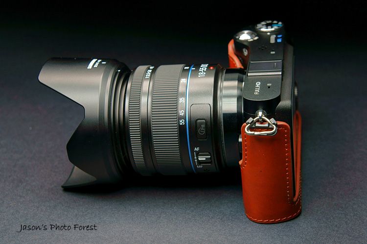 Handmade Genuine real Leather Full Camera Case bag cover for Samsung NX210 NX200 Brown Color