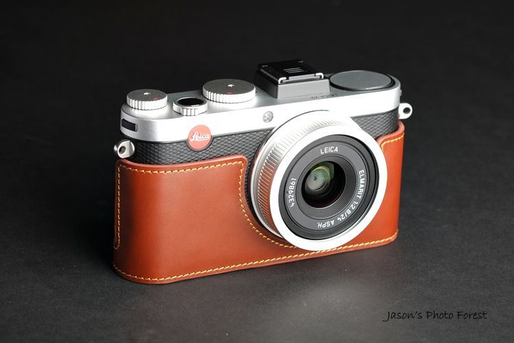 Handmade Genuine real Leather Half Camera Case bag cover for Leica X-E Typ 102 Leica X2 X1 Black color