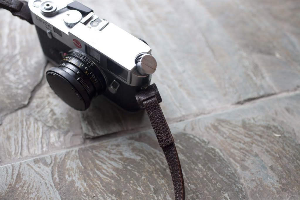 Handmade vintage Leather camera strap Leica brown 2802  