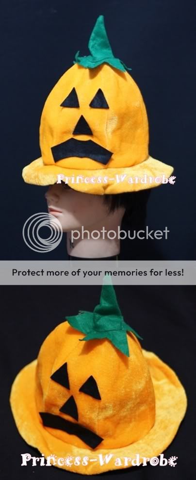 Halloween Pumpkin Costume Hat Mask Funny Party Cap H75