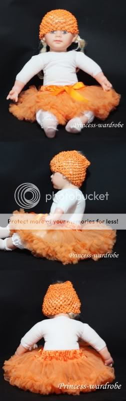 Xmas Hot Orange Cute Baby Pettiskirt Tutu NB   12M N33  