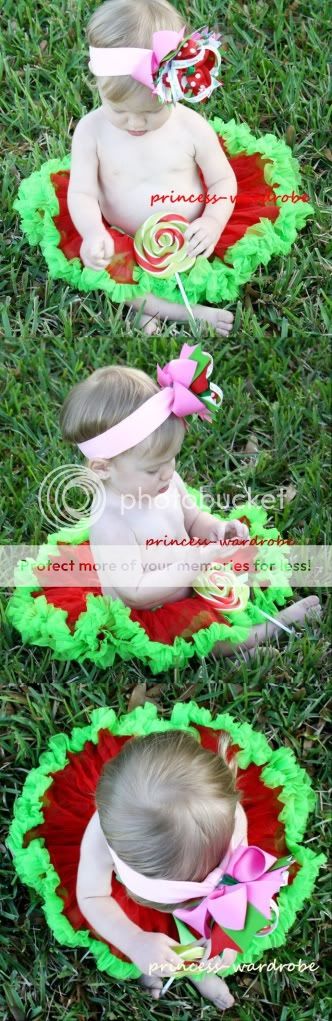 Xmas Red Green Cute NB Baby Pettiskirt Tutu 3   12M N31  