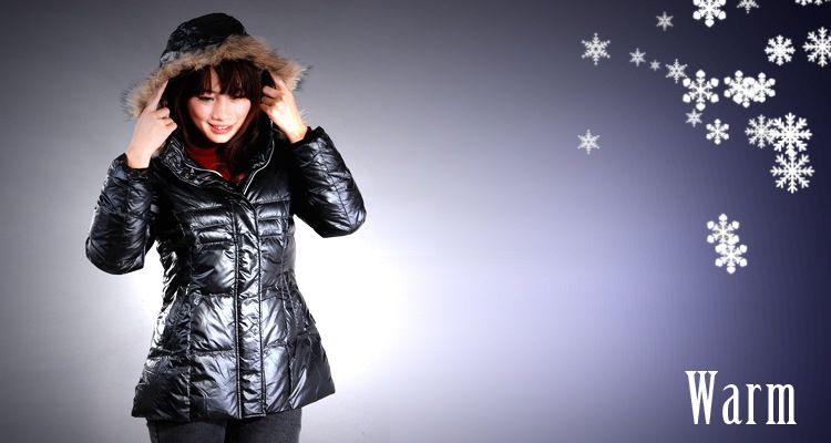 wholesale sale clear stores hooded feather Fur Duck Down Fill hoody 