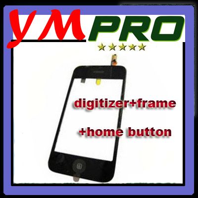 UK iPhone 3G Digitizer + Frame + Home Button assembly  