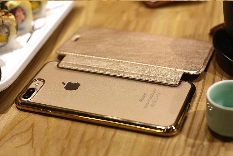 For iPhone Flip Card Slot Wallet Leather Case Clear ...